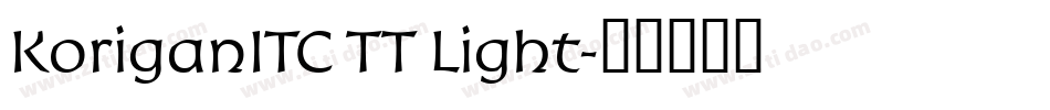 KoriganITC TT Light字体转换